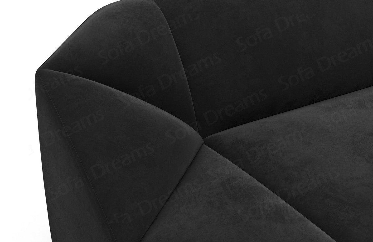 Wohnlandschaft Cabrera U-Form Schwarz