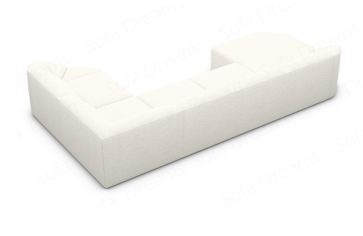 Wohnlandschaft Cabrera U-Form aus Stoff Weiß