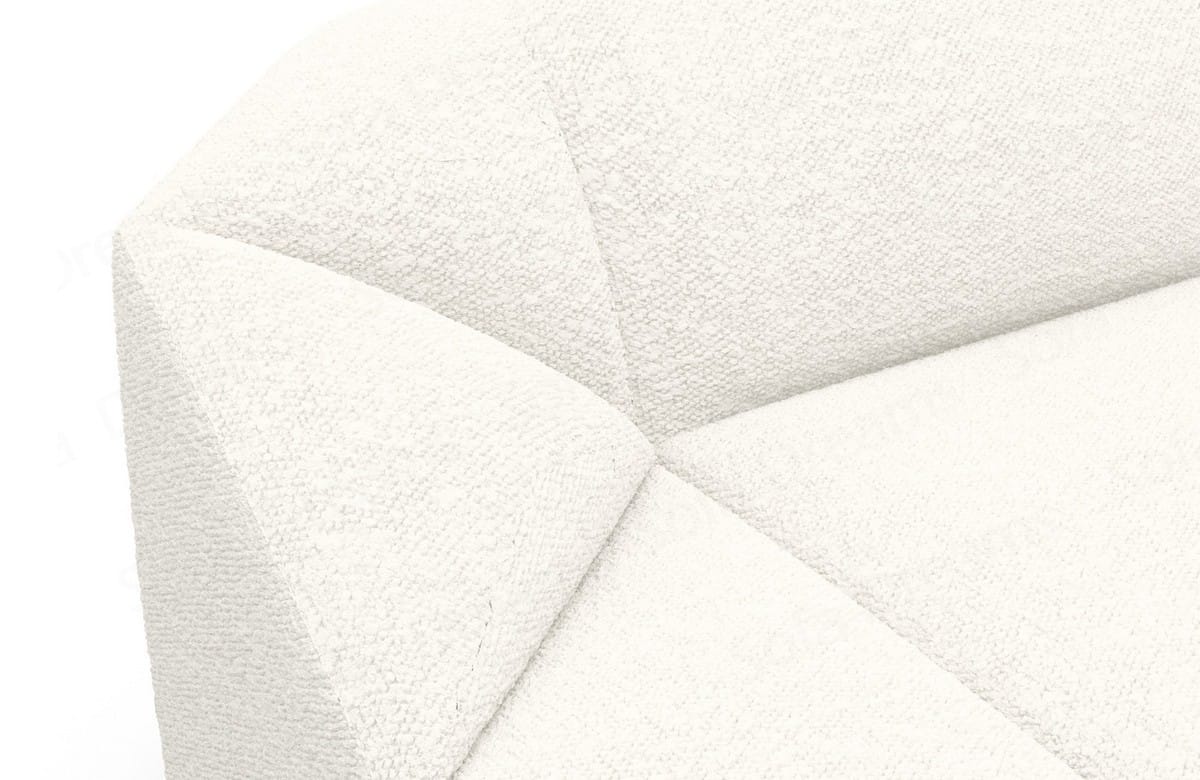 Wohnlandschaft Cabrera U-Form aus Stoff Weiß