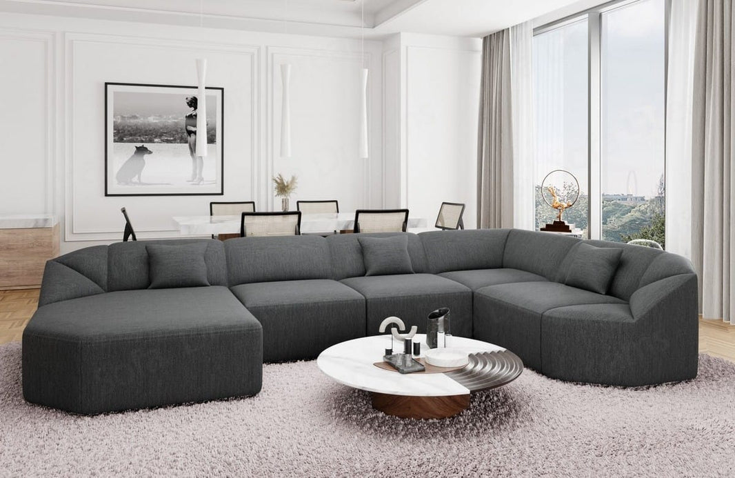 Wohnlandschaft Cabrera U-Form aus Stoff