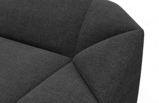 Wohnlandschaft Cabrera U-Form aus Stoff Schwarz