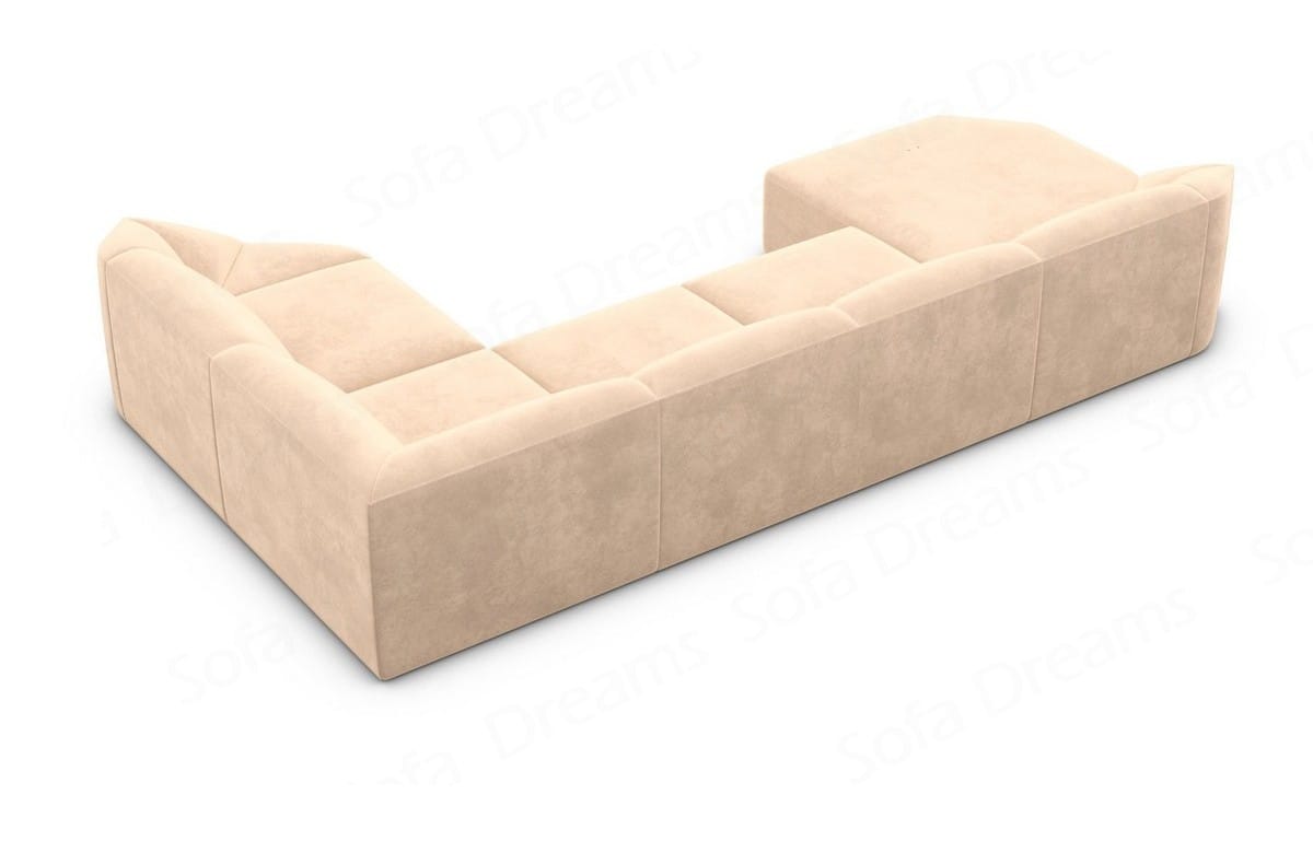 Wohnlandschaft Cabrera U-Form aus Stoff Beige