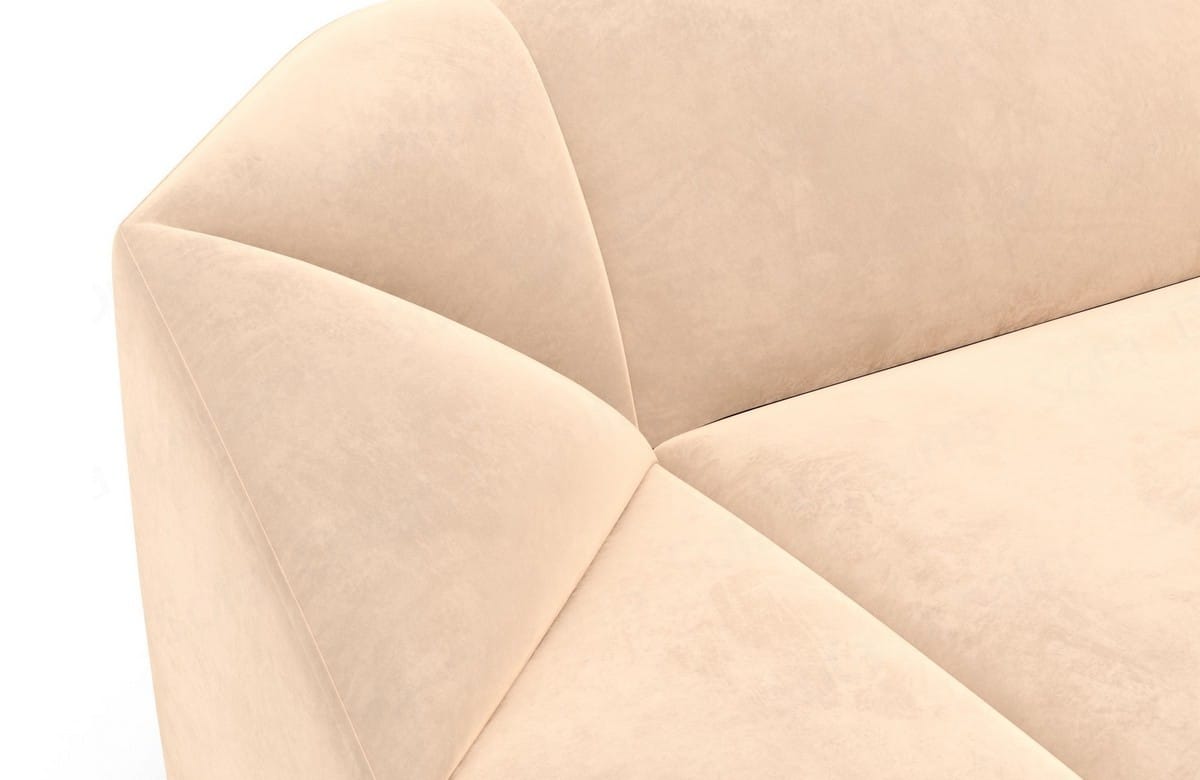 Wohnlandschaft Cabrera U-Form aus Stoff Beige