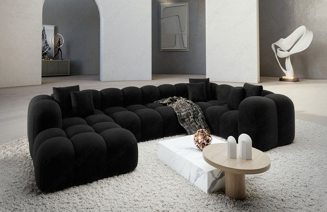 Samtstoff Wohnlandschaft Formentera U Form