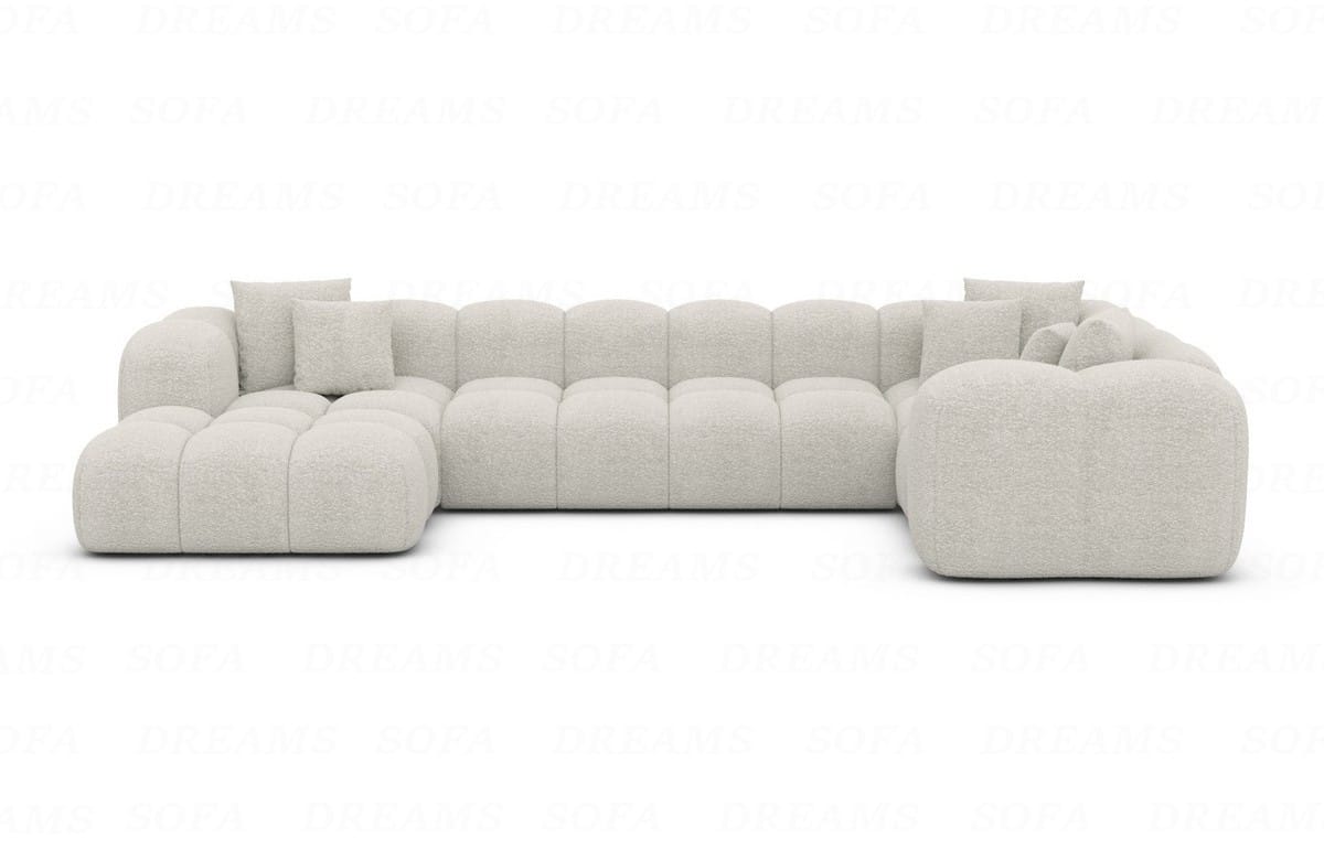 Wohnlandschaft Formentera U-Form Stoff Pearl