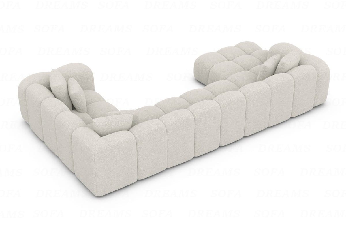 Wohnlandschaft Formentera U-Form Stoff Pearl