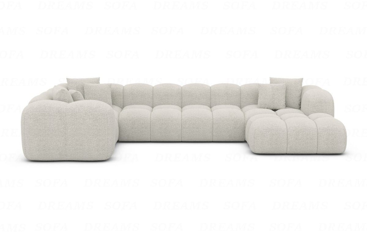 Stoff Wohnlandschaft Formentera U-Form Pearl