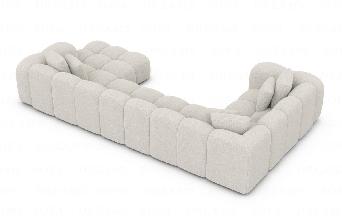Stoff Wohnlandschaft Formentera U-Form Pearl