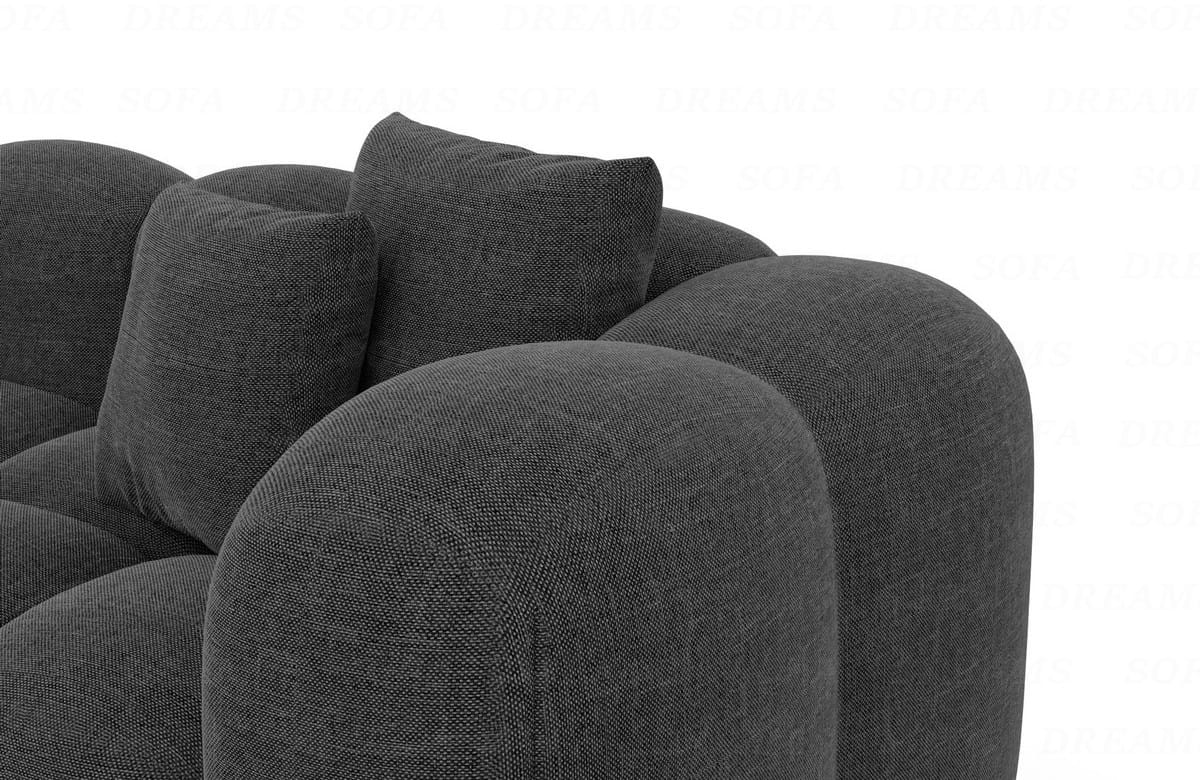 Wohnlandschaft Formentera U-Form Stoff Anthrazit