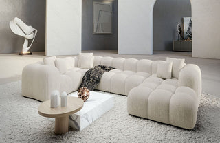 Stoff Wohnlandschaft Formentera U-Form Beige
