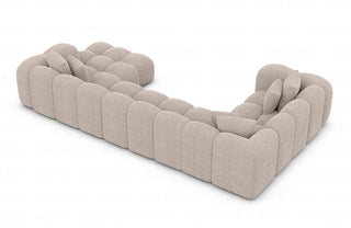 Stoff Wohnlandschaft Formentera U-Form Beige