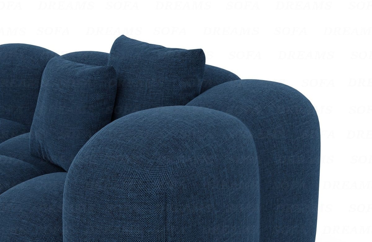 Wohnlandschaft Formentera U-Form Stoff Blau