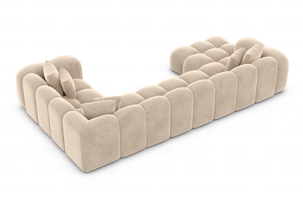 Wohnlandschaft Formentera U-Form Stoff Beige