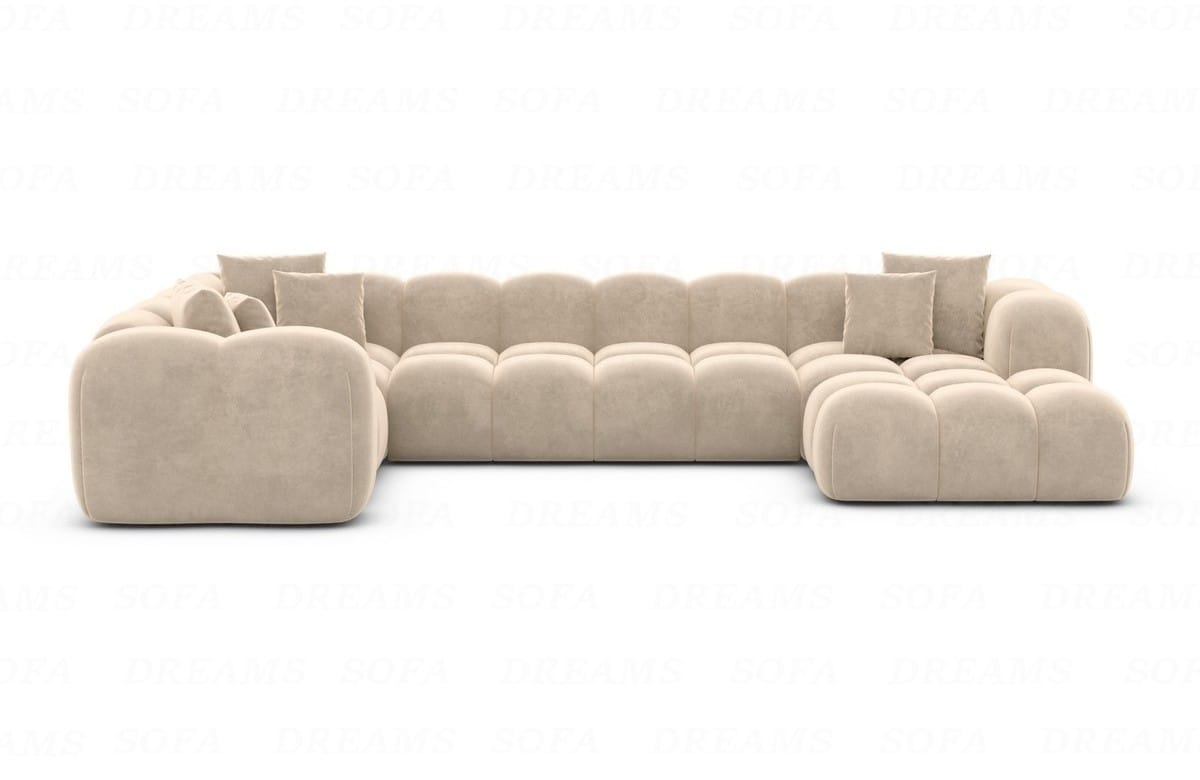 Wohnlandschaft Formentera U-Form Stoff Beige