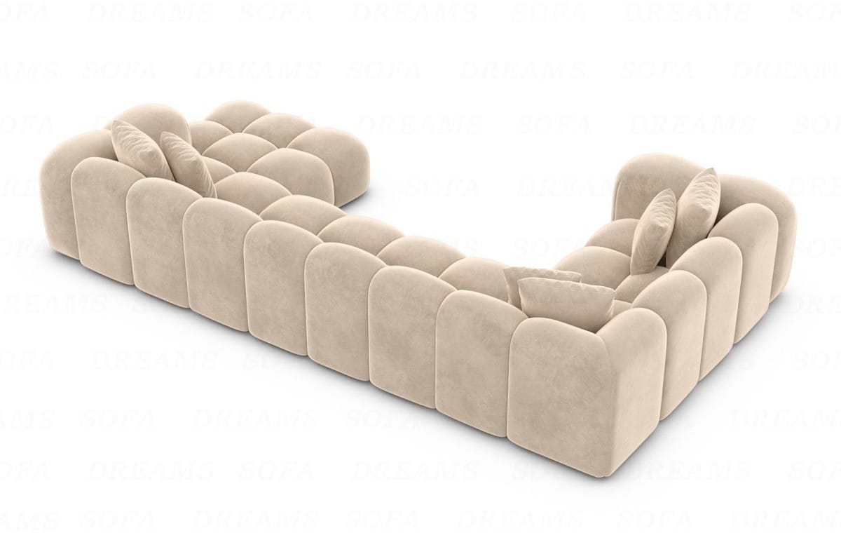 Wohnlandschaft Formentera U-Form Stoff Beige