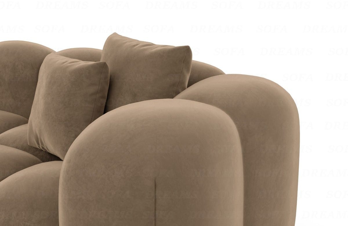 Wohnlandschaft Formentera U-Form Stoff Braun
