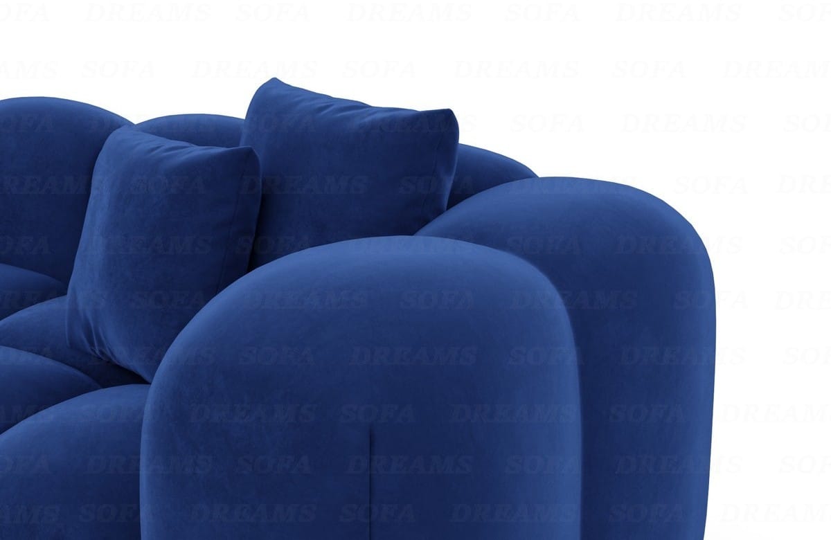 Wohnlandschaft Formentera U-Form Stoff Dunkelblau