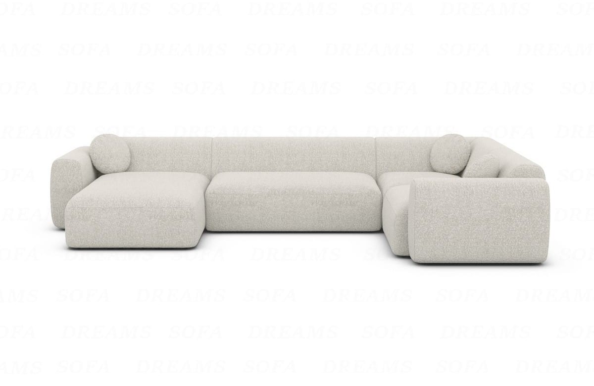 Stoff Wohnlandschaft Cortegada U-Form Pearl