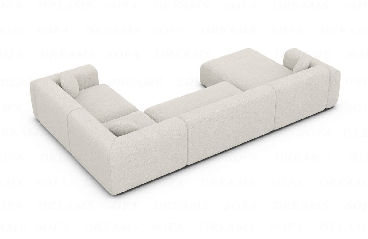 Stoff Wohnlandschaft Cortegada U-Form Pearl