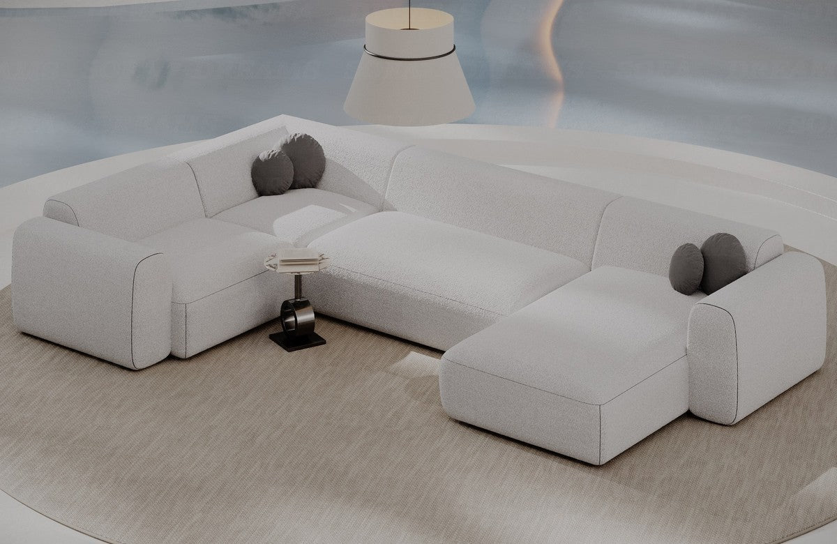 Wohnlandschaft Cortegada U-Form Stoff