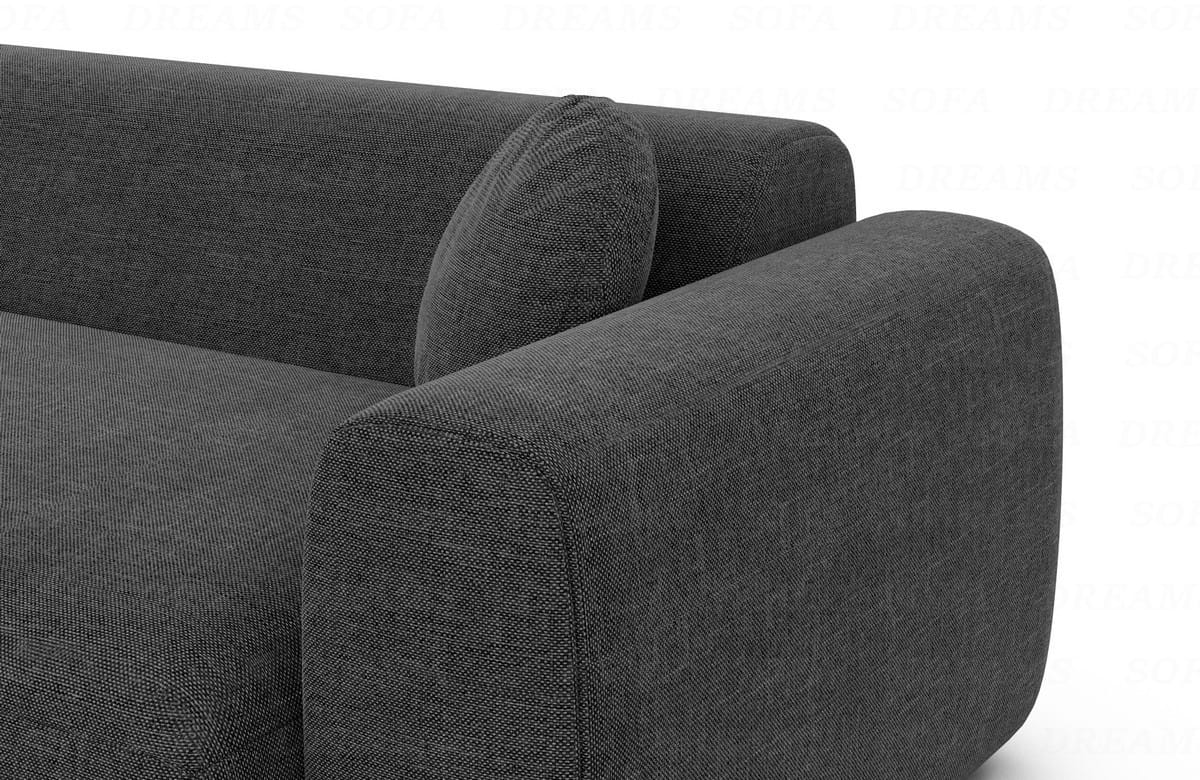 Stoff Wohnlandschaft Cortegada U-Form Anthrazit