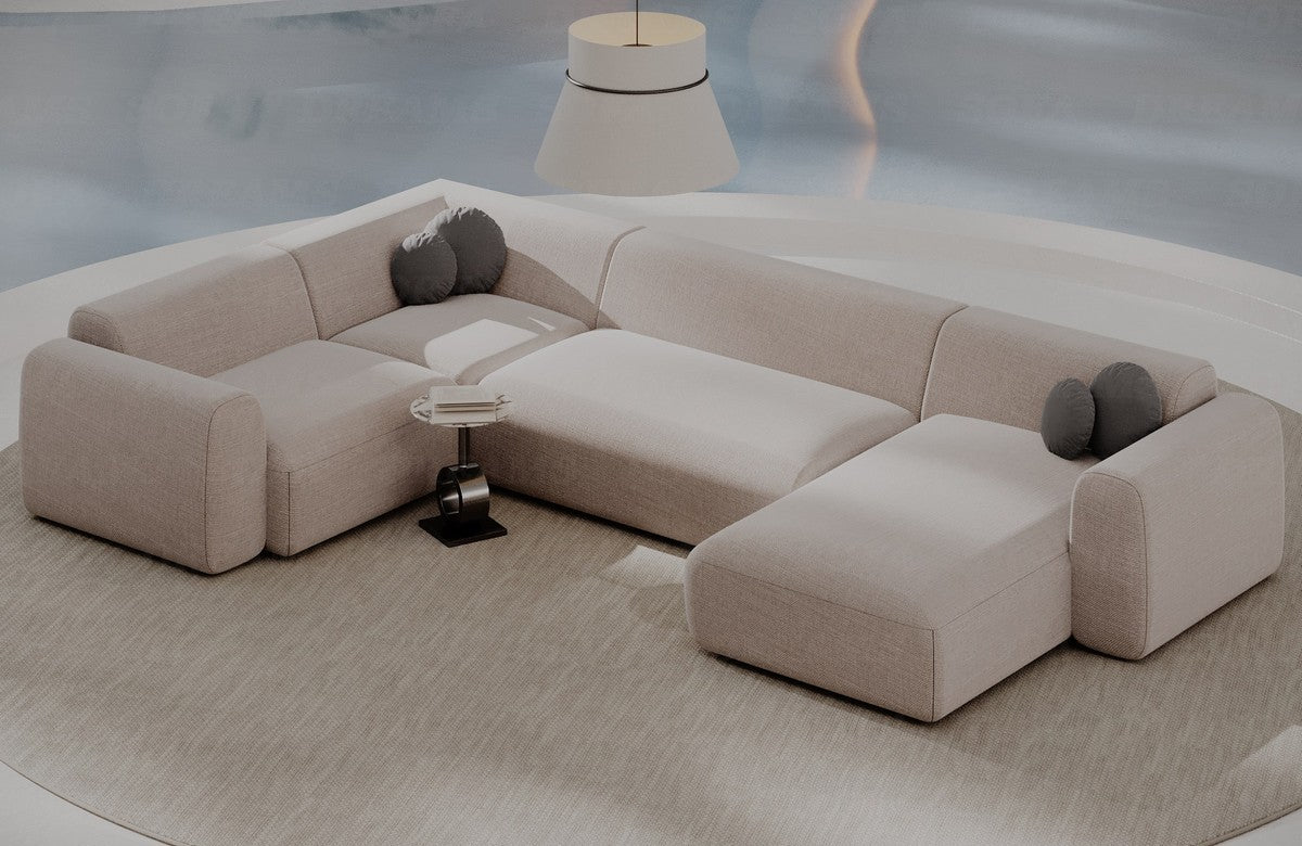 Wohnlandschaft Cortegada U-Form Stoff