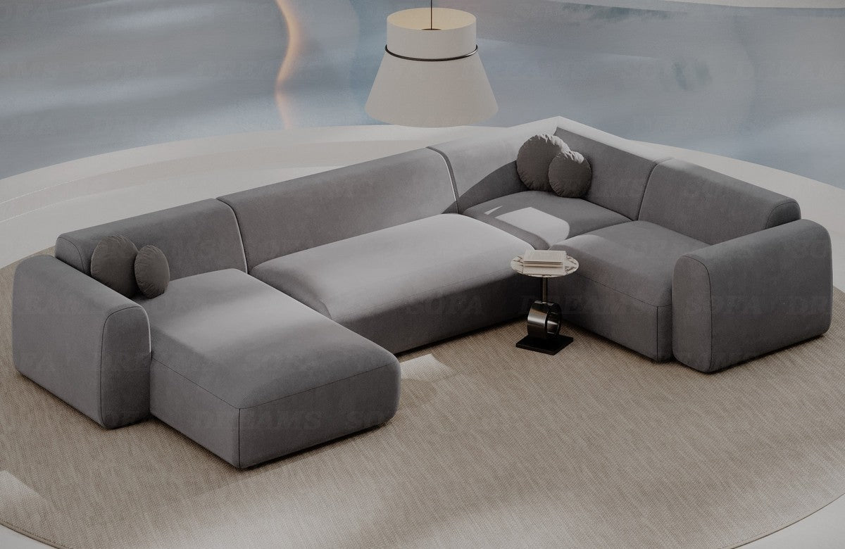Wohnlandschaft Cortegada U-Form Stoff