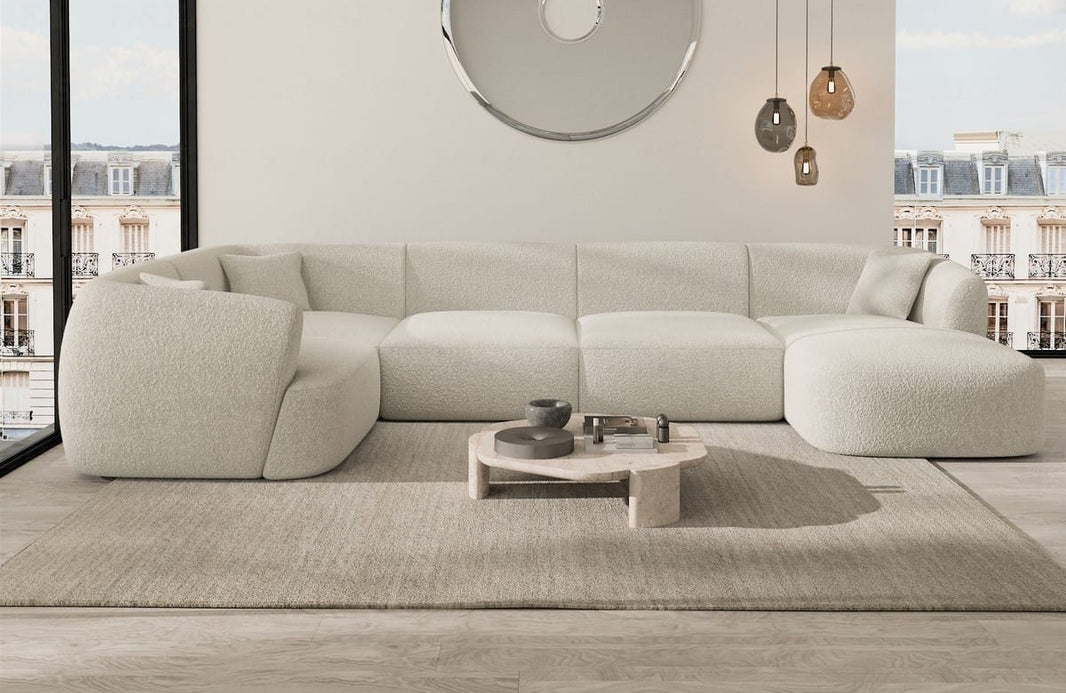 Wohnlandschaft Tabarca U-Form aus Stoff