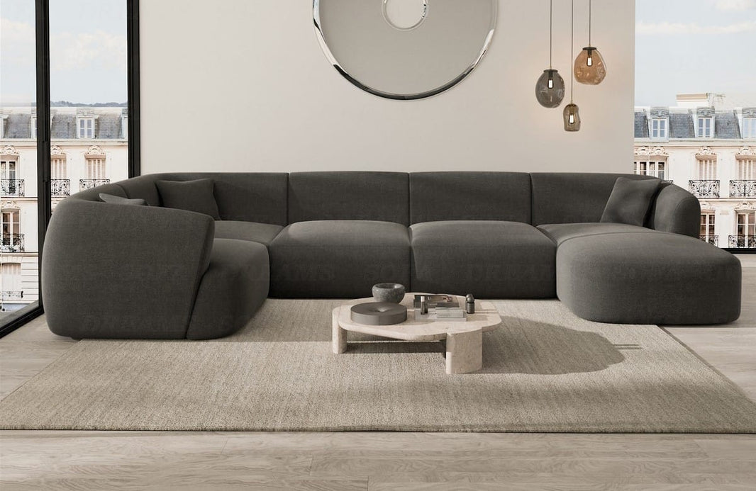 Wohnlandschaft Tabarca U-Form aus Stoff