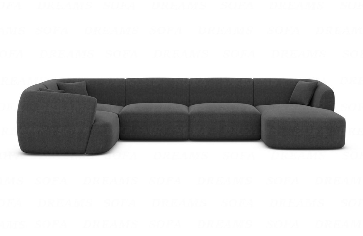 Polster Wohnlandschaft Tabarca U-Form Anthrazit
