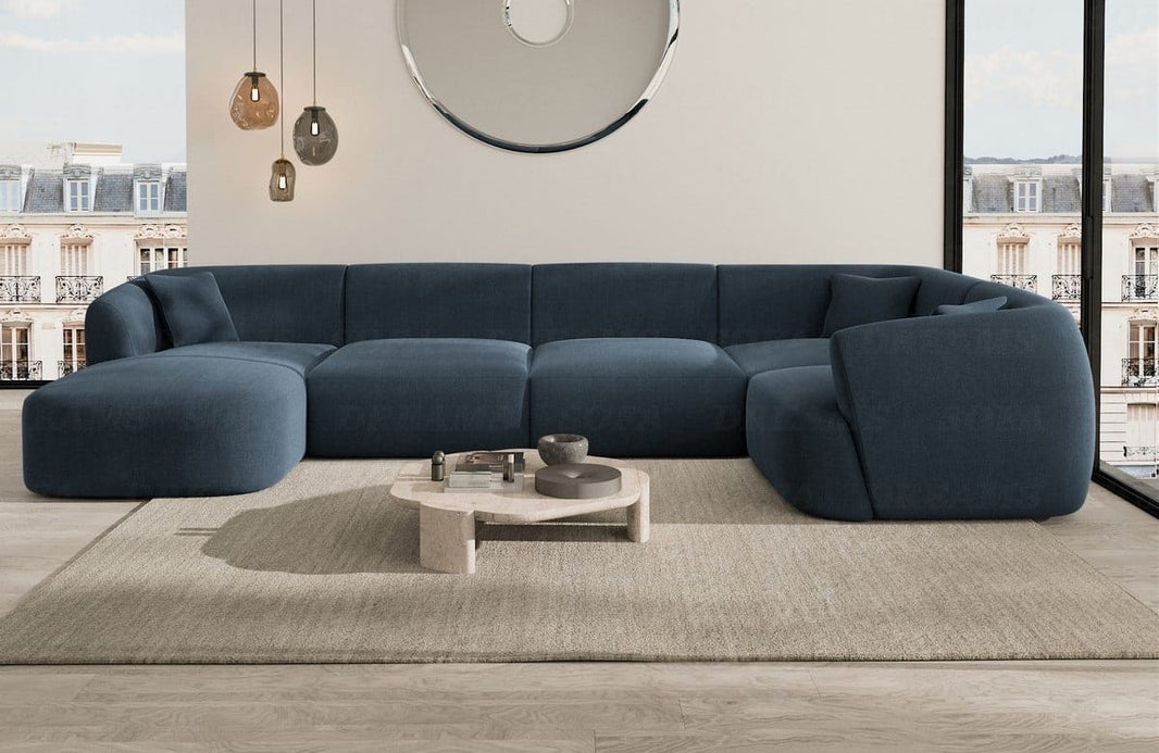 Wohnlandschaft Tabarca U-Form aus Stoff