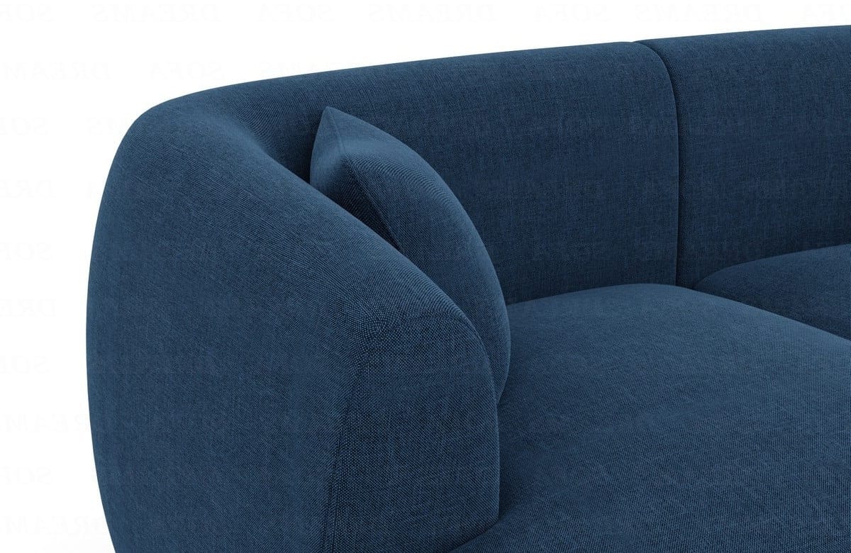 Wohnlandschaft Tabarca U-Form aus Stoff Blau