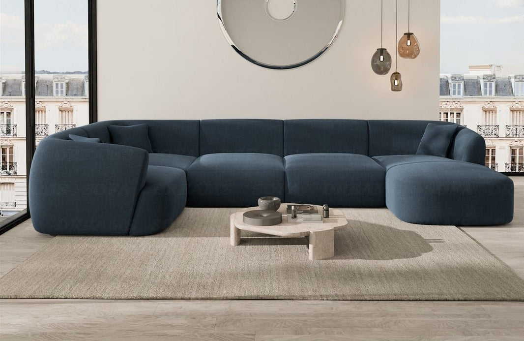Wohnlandschaft Tabarca U-Form aus Stoff