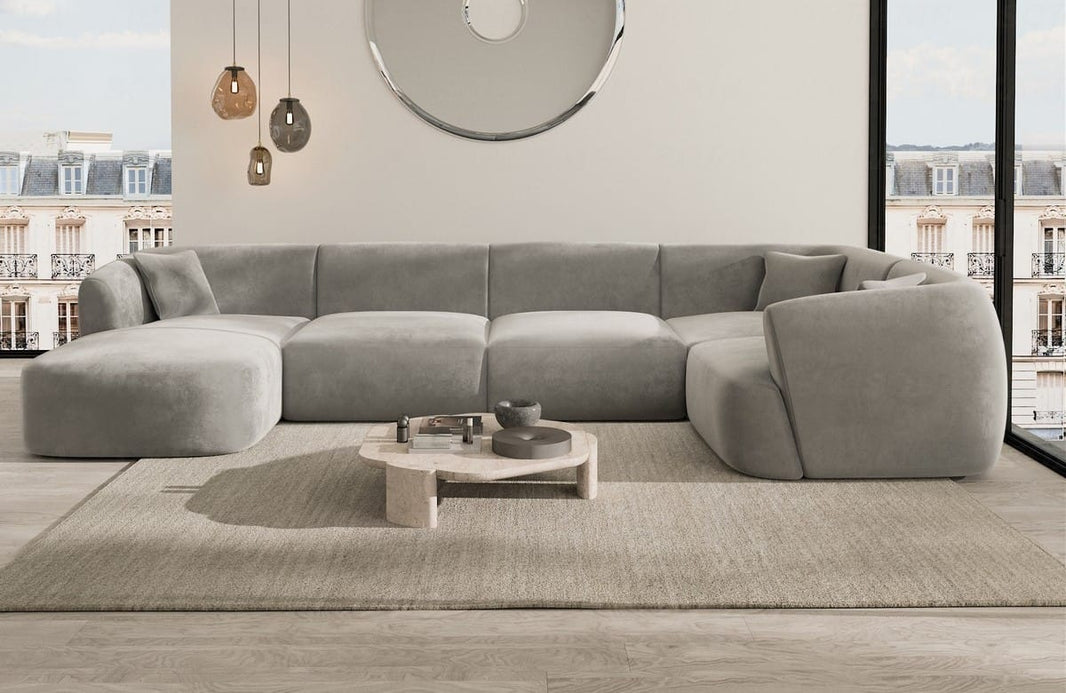 Wohnlandschaft Tabarca U-Form aus Stoff