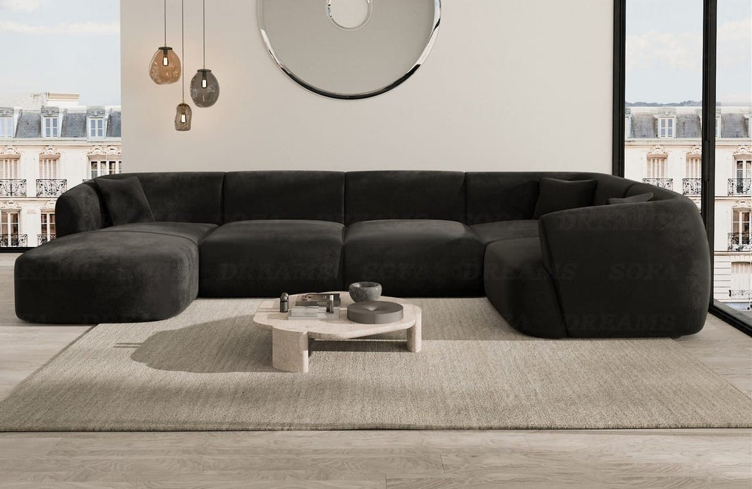 Wohnlandschaft Tabarca U-Form aus Stoff