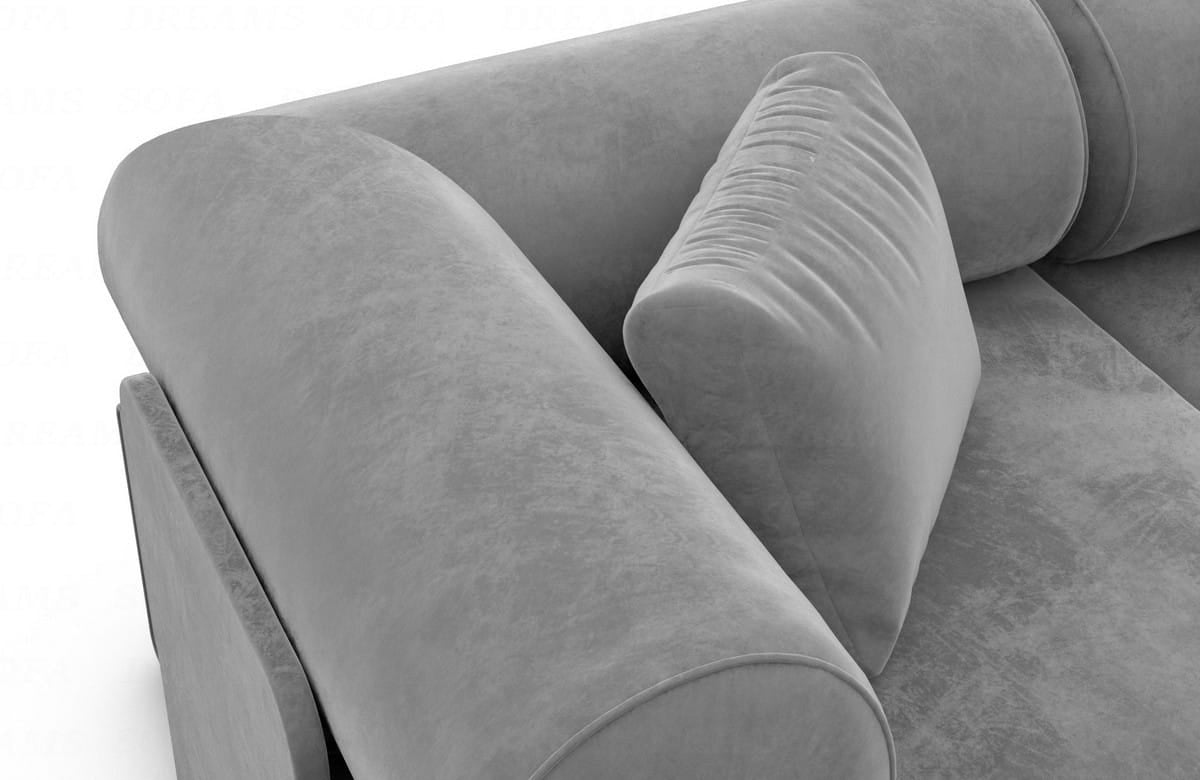 Wohnlandschaft Laguardia U-Form Stoff Dunkelgrau