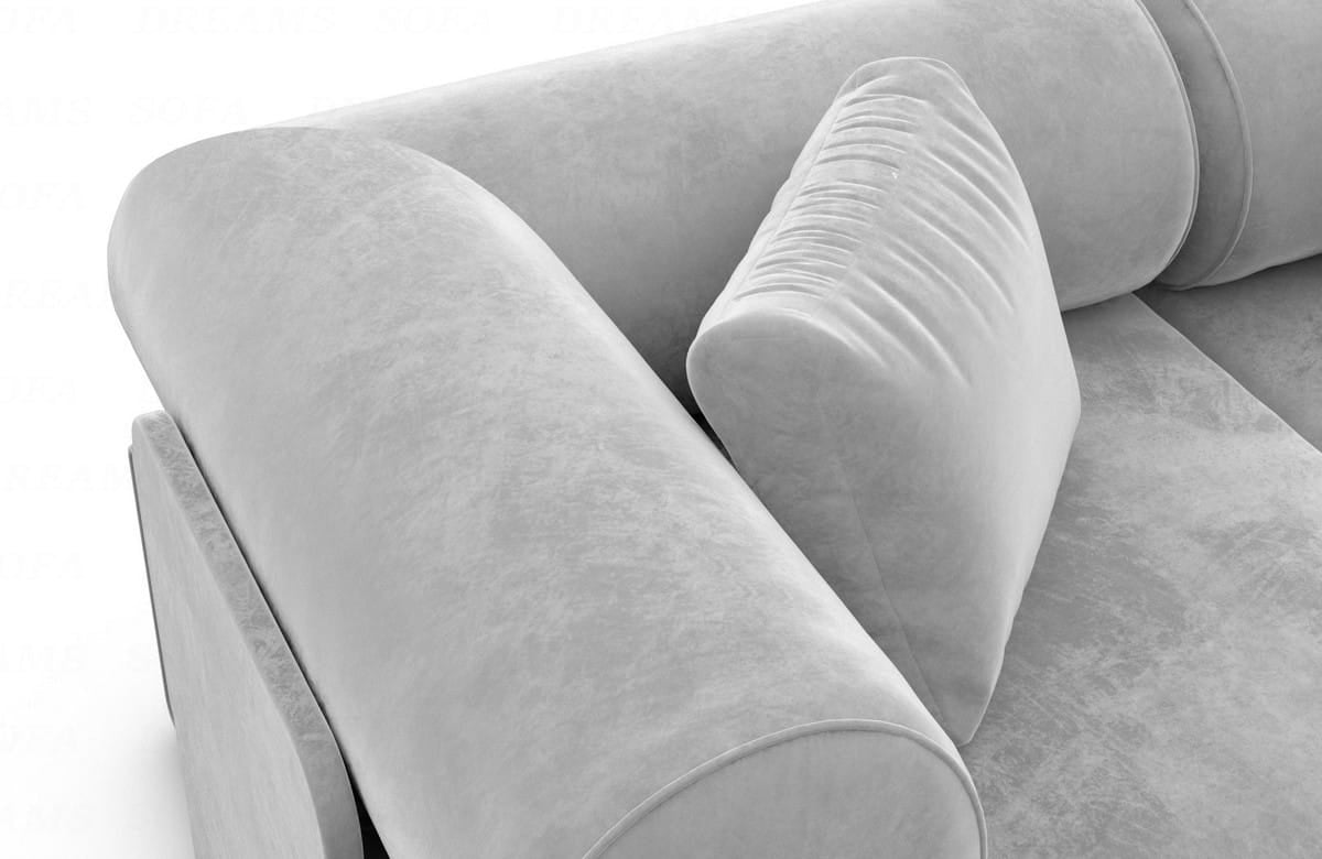 Wohnlandschaft Laguardia U-Form Stoff Hellgrau