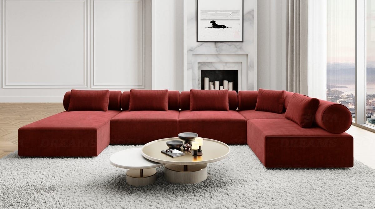 Wohnlandschaft Laguardia U-Form Stoff