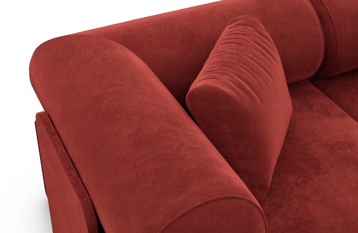 Couchlandschaft Laguardia U-Form in Stoff Rot