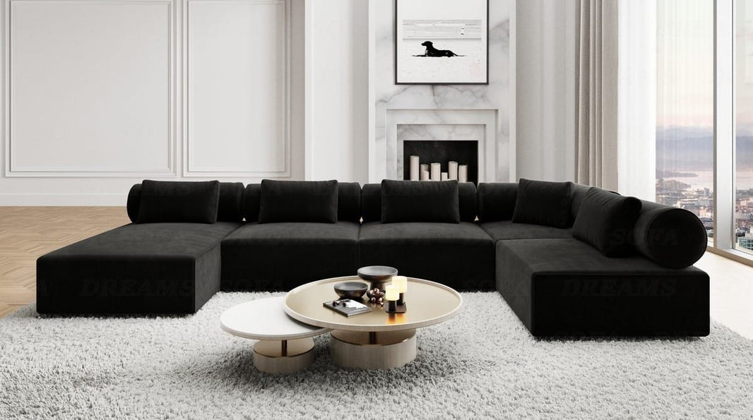 Couchlandschaft Laguardia U-Form in Stoff