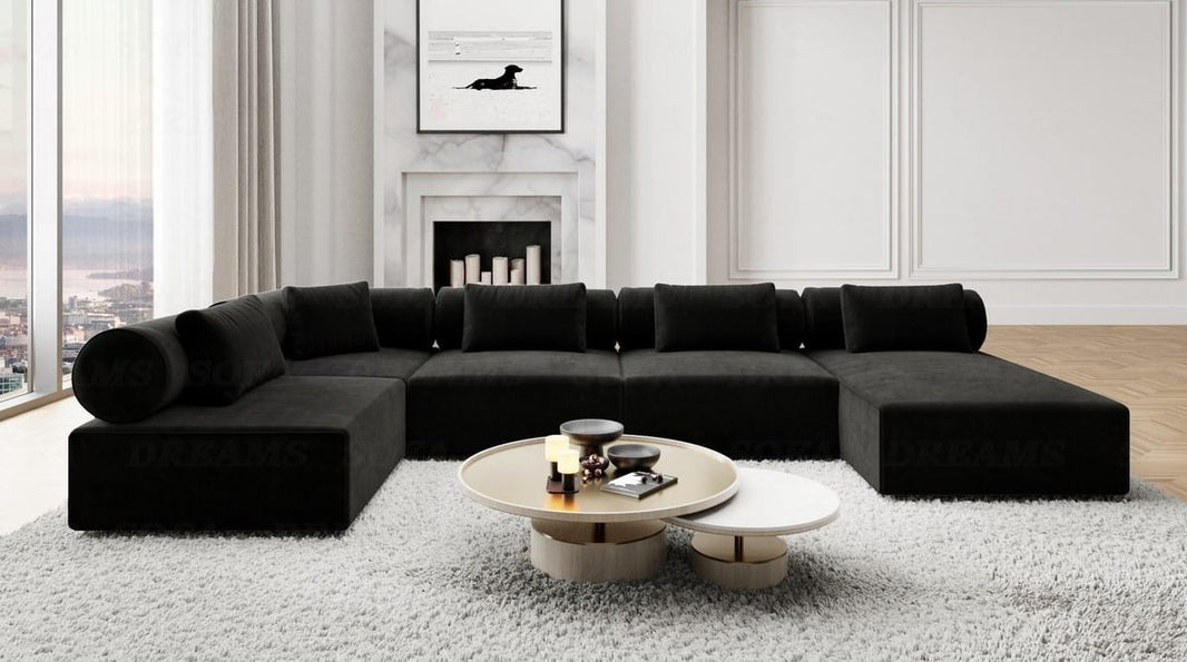Couchlandschaft Laguardia U-Form in Stoff