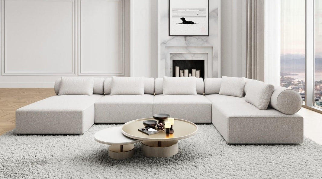 Couchlandschaft Laguardia U-Form in Stoff