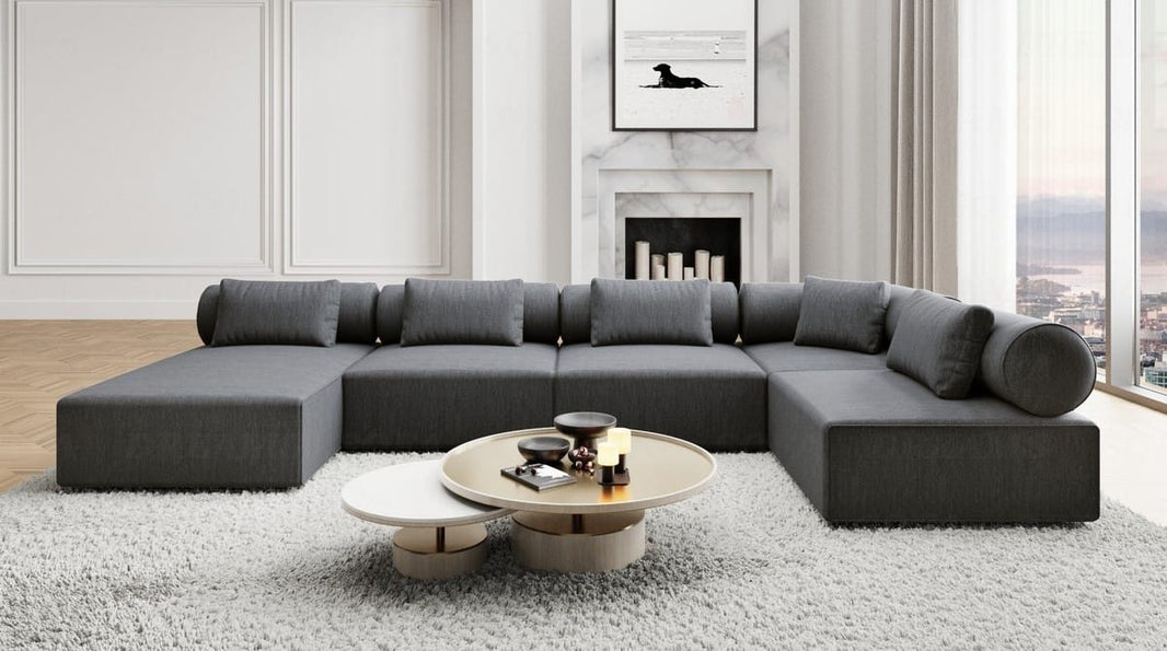 Couchlandschaft Laguardia U-Form in Stoff
