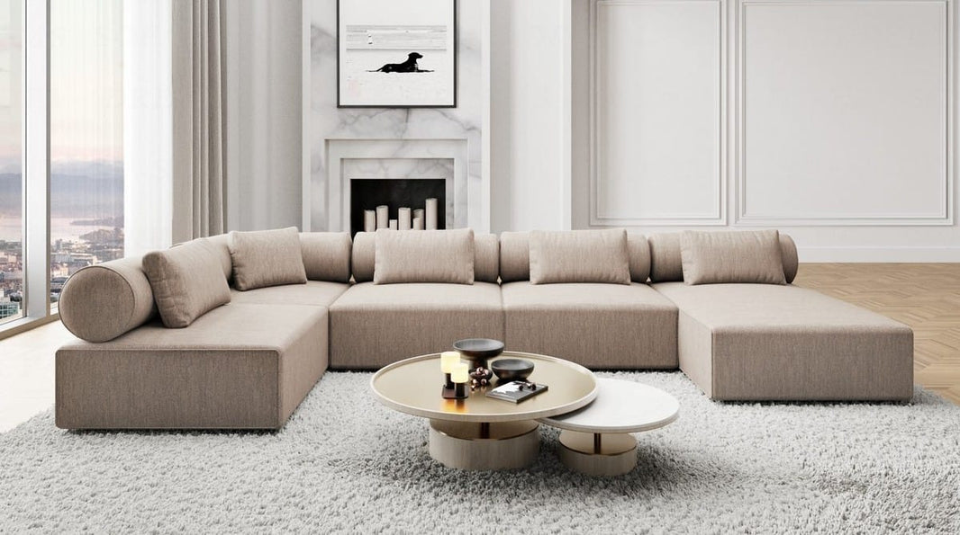 Couchlandschaft Laguardia U-Form in Stoff
