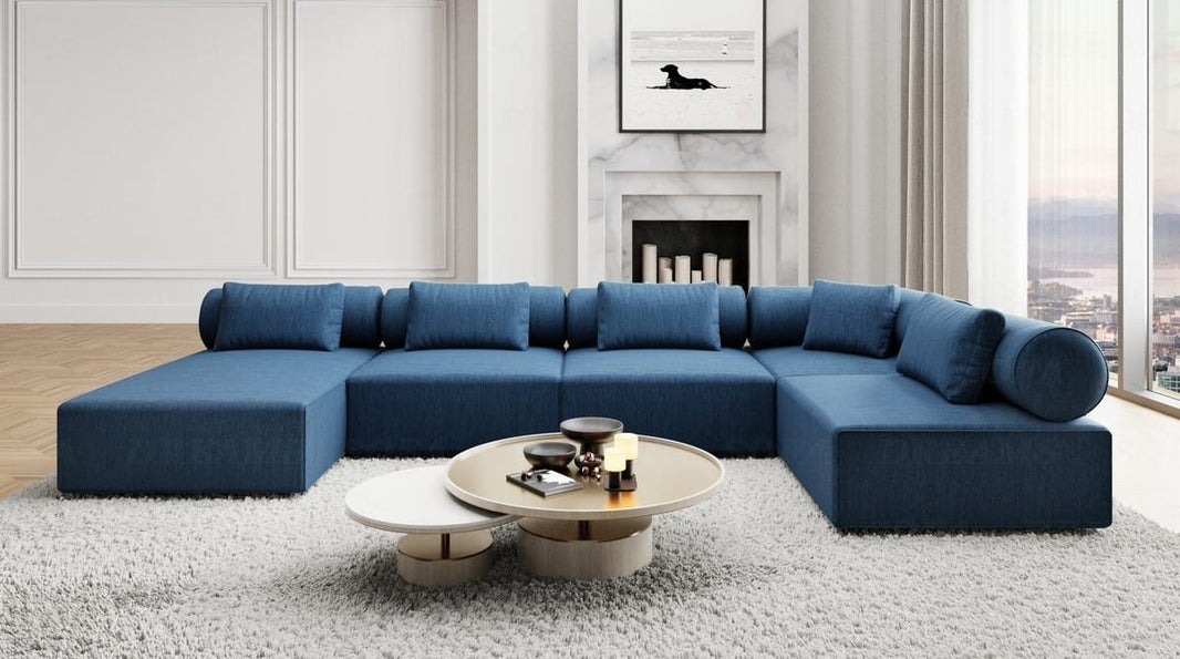 Couchlandschaft Laguardia U-Form in Stoff
