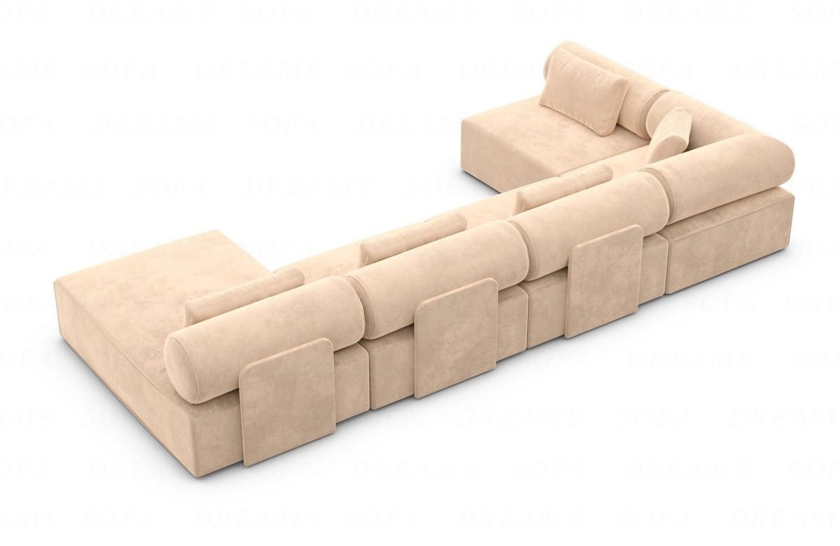 Couchlandschaft Laguardia U Form in Stoff beige