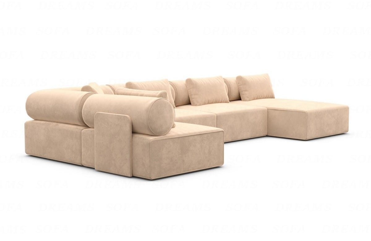 Couchlandschaft Laguardia U Form in Stoff beige