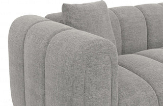 XXL Wohnlandschaft Almagro U-Form aus Stoff Hellgrau