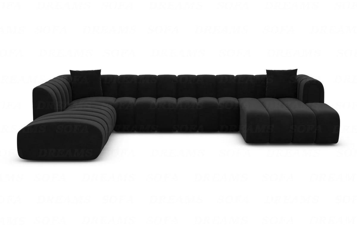 Polster Wohnlandschaft Almagro XXL Schwarz
