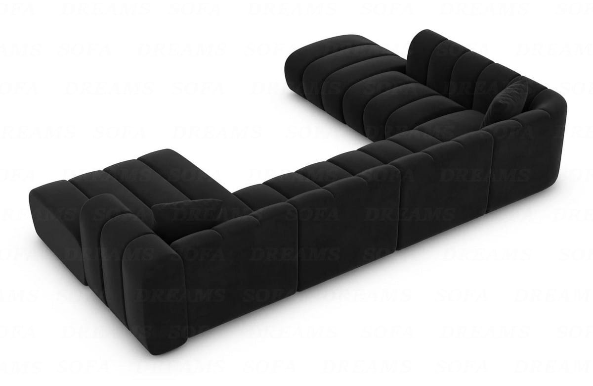 Polster Wohnlandschaft Almagro XXL Schwarz